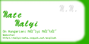 mate malyi business card